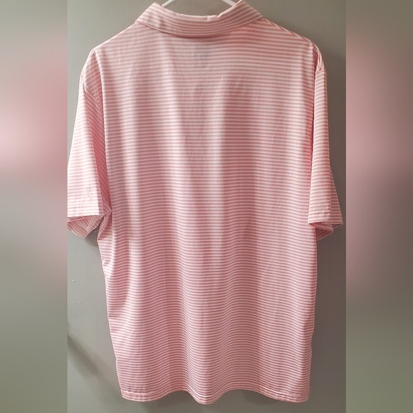 Pro Tour Pink Striped Polo Shirt - Picture 3 of 4